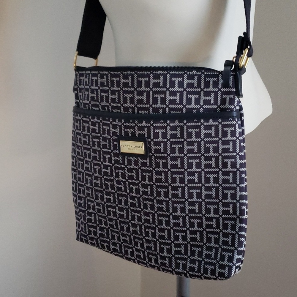 Tommy Hilfiger Garden Classic II Mono Canvas Crossbody Adjustable Strap Bag